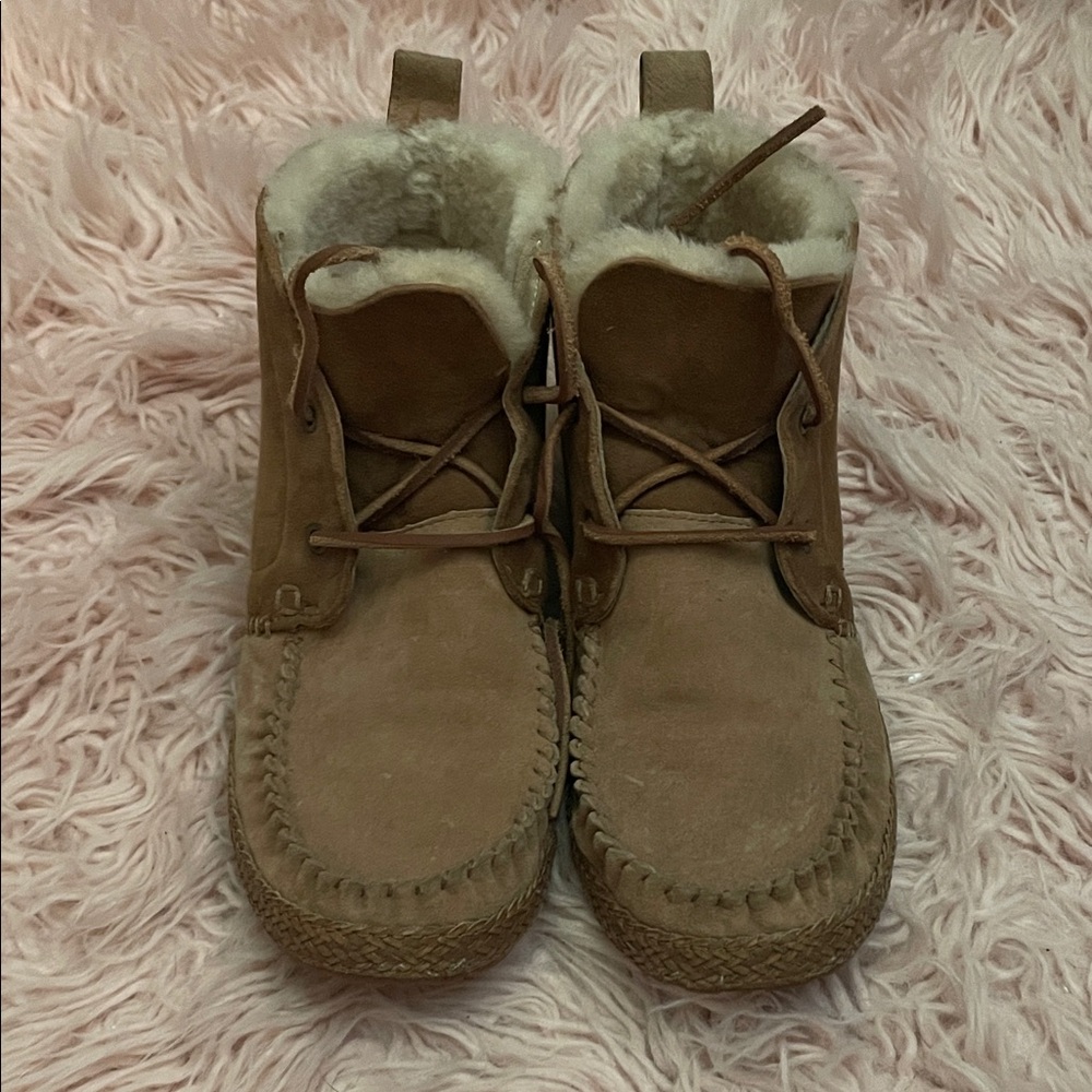 UGG Tan Suede Ankle Boots